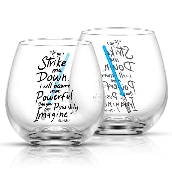 *NEW IN BOX* STAR WARS Obi-Wan Kenobi Drinking Glass, set of 2 glasses, 15 oz - Picture 1 of 2